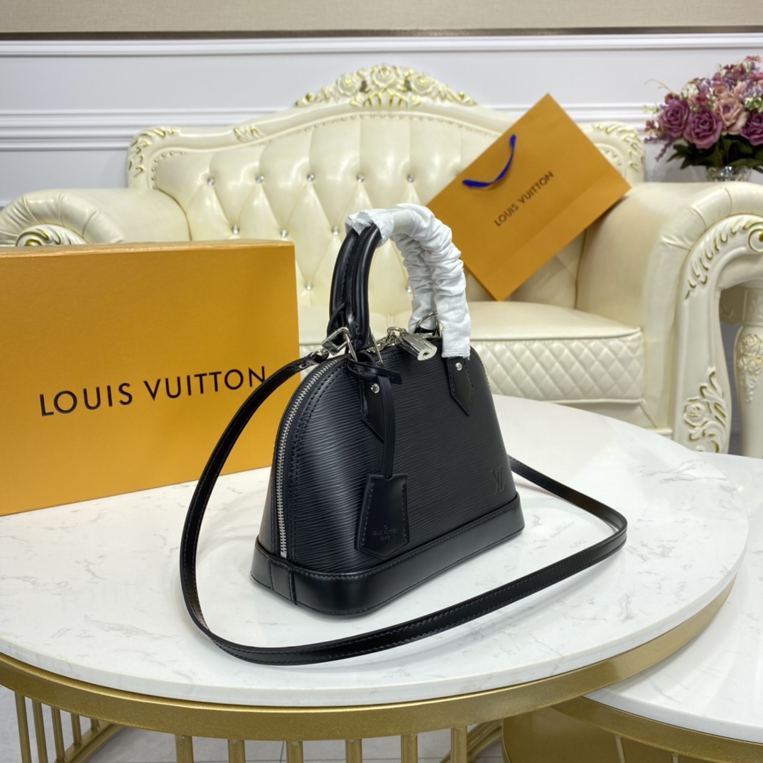 Louis Vuitton ALMA BB Epi Leather Handbag M40862 Black